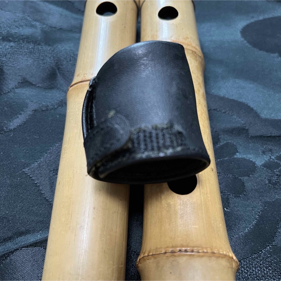 尺八 琴古流 竹治 2印 1尺6寸管 中継ぎ籐巻き銀