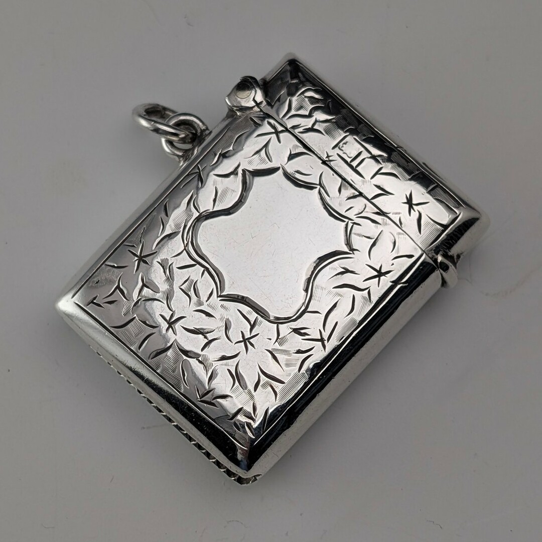 1907年 英国アンティーク 純銀製 ヴェスタケース 15g マッチケース