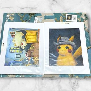 AASA】ゴッホピカチュウ イーブイ ピカチュウ 金枠 Sサイズ セット