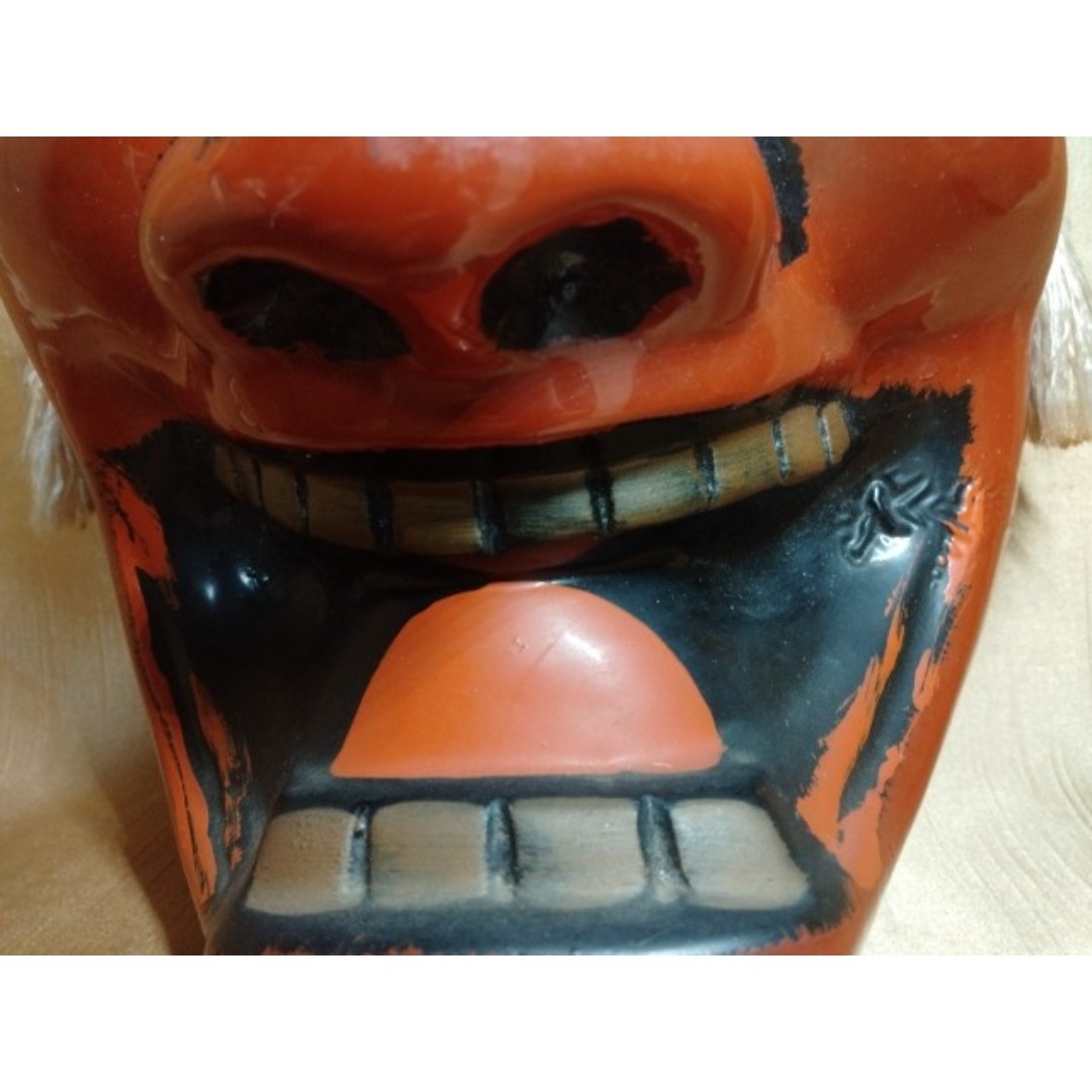 鬼面 般若 焼き物 25x18cm 詳細不明 印様あり の通販 by Pinky&George