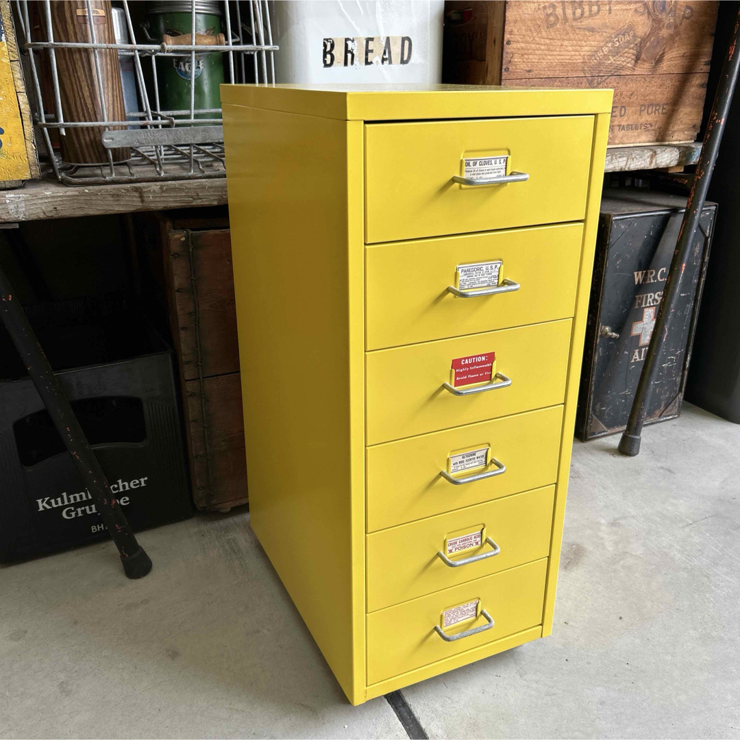 廃盤】IKEA イケア HELMER ヘルメル 引き出し スチール キャスター