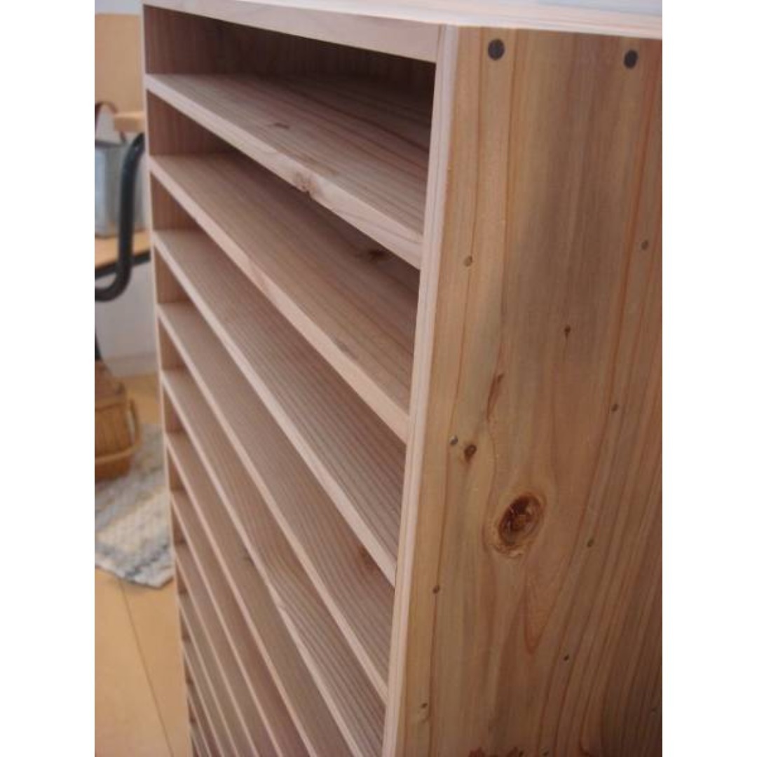 ☆送料無料☆サイズ変更可能☆B4木製14段書類棚/無垢材