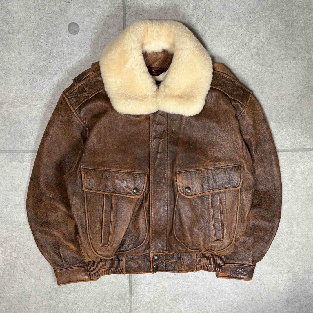 90s vintage flight jacket A-2 G-1 2way