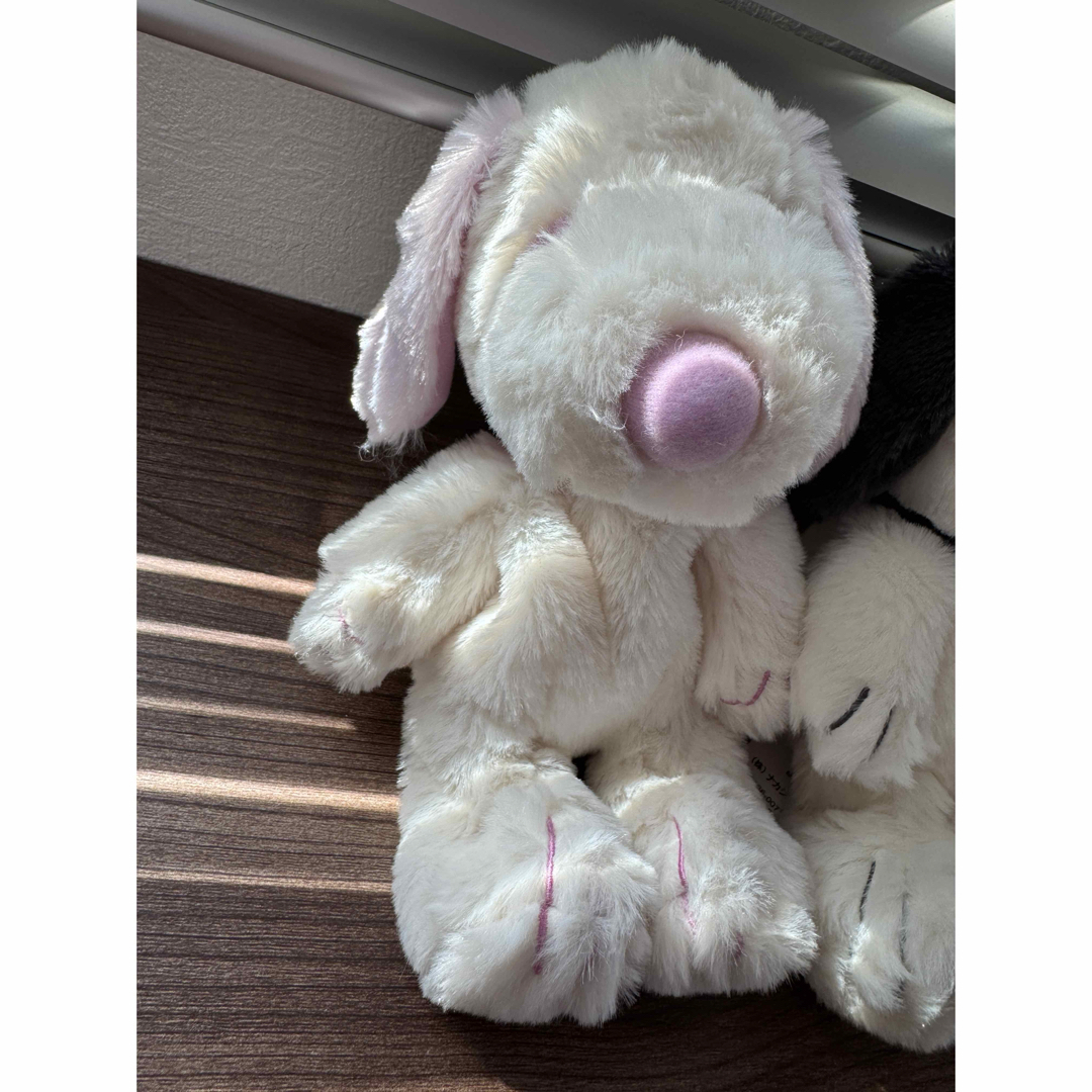 スヌーピーミュージアム限定品 ゆるくたぬいぐるみ グレー ピンク