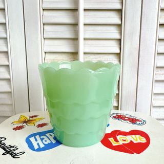 骨董 プレスガラス 人気 ファイアーキング ジェダイ フラワーベース