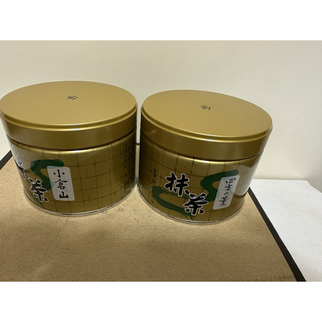 宇治 山政小山園 抹茶 小倉山 四方の薫150g 缶入り 2缶