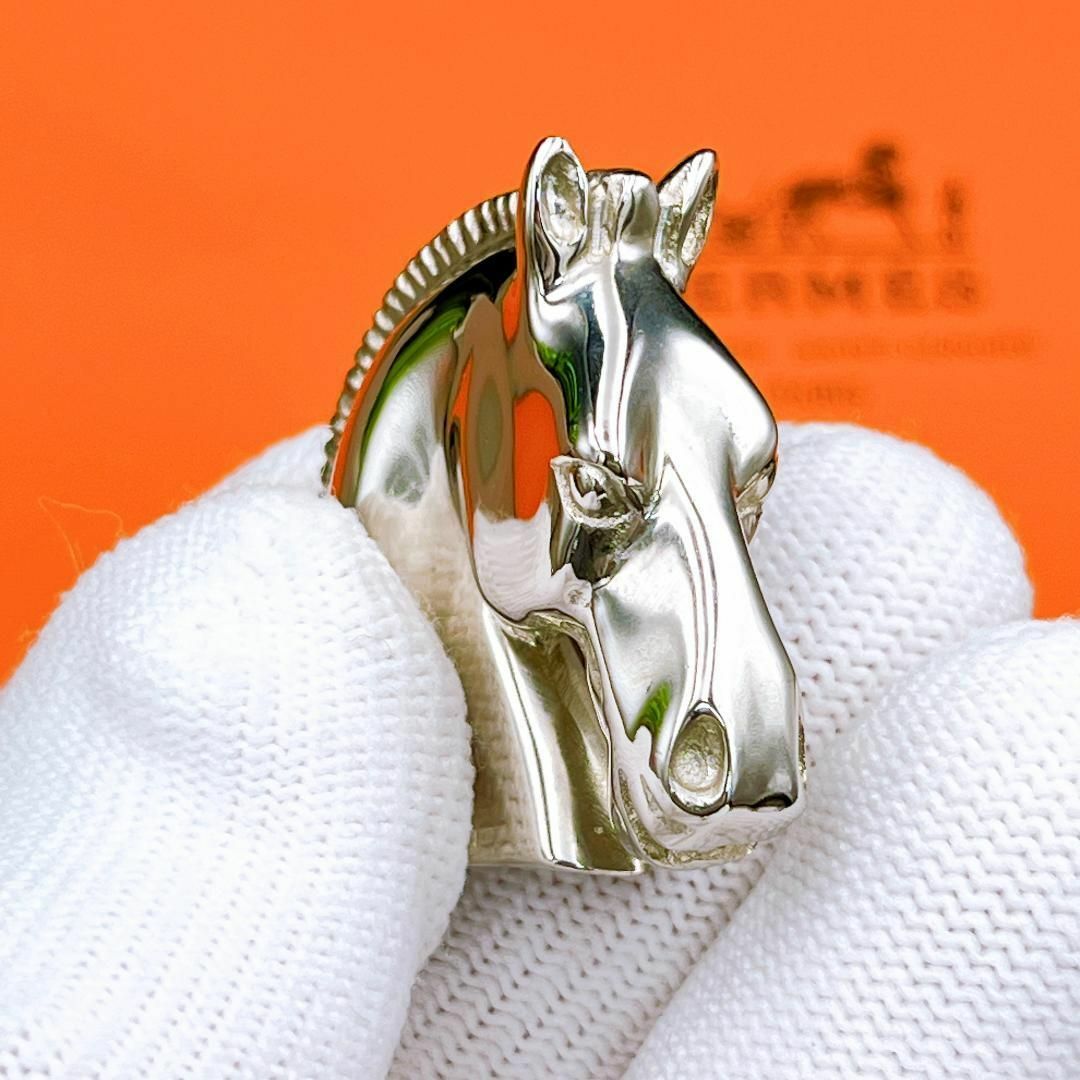 ◇エルメス◇HERMES ホースヘッド ブローチ シルバー ブランド 馬