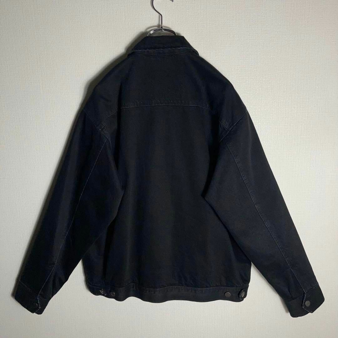 FTC ジップブルゾン ジャケット ワンポイントロゴ 黒 M