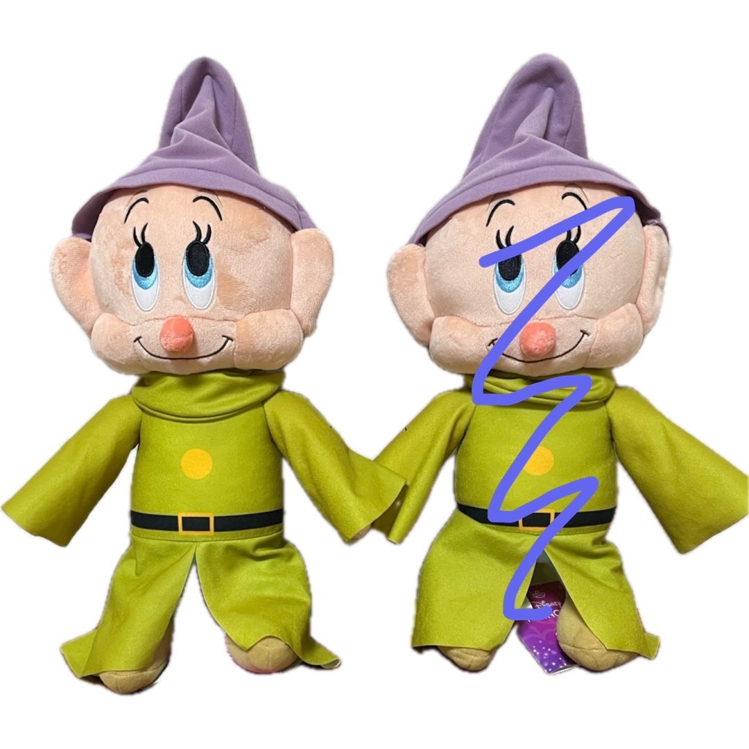 白雪姫 - 白雪姫 おとぼけ ドーピー L ぬいぐるみ 1個 新品未使用品の