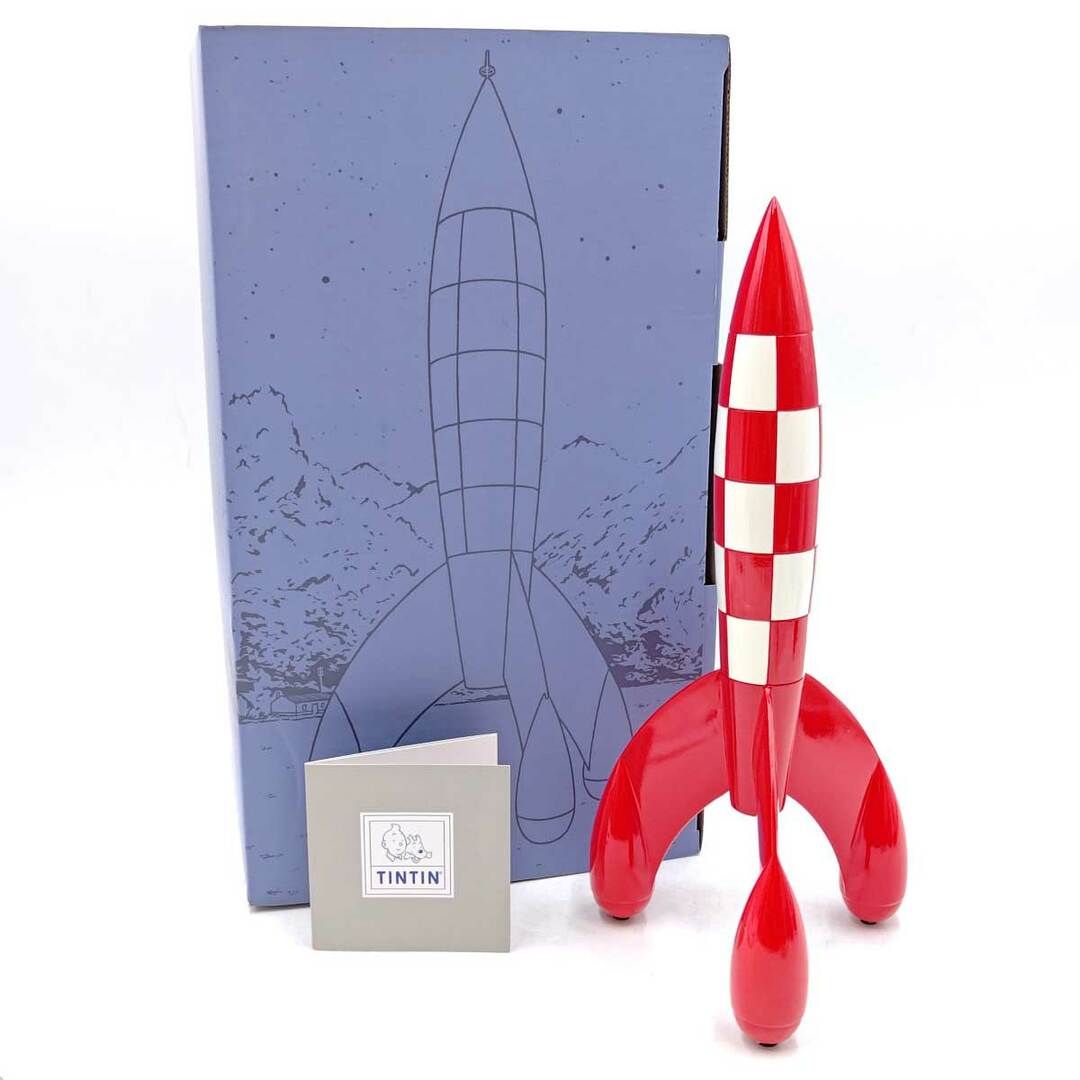 タンタンの冒険 レジン ロケット 証明書(シリアルカード)付 高さ約30cm