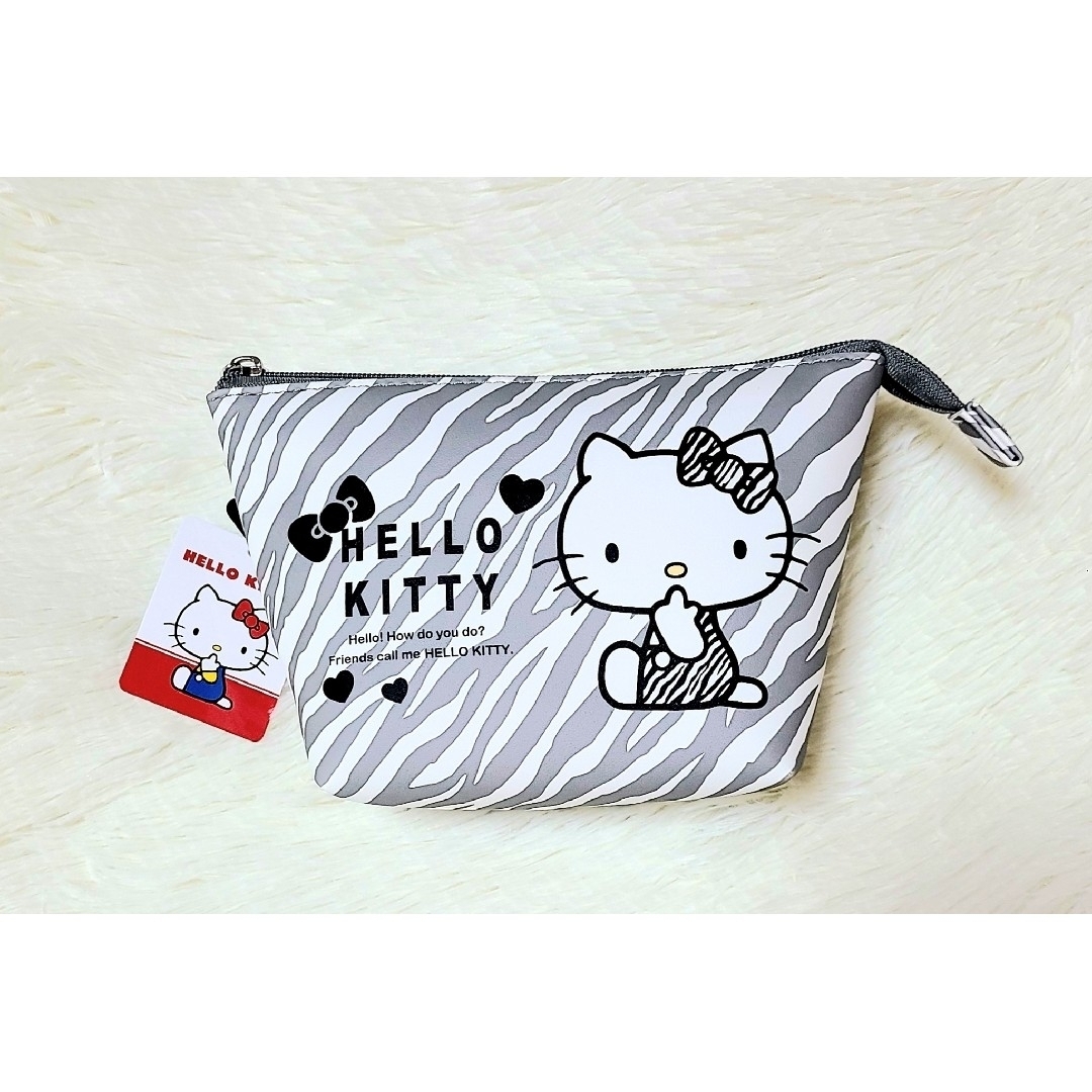 ハローキティ - ハローキティ❤しまむら ゼブラ柄ハローキティ ポーチ