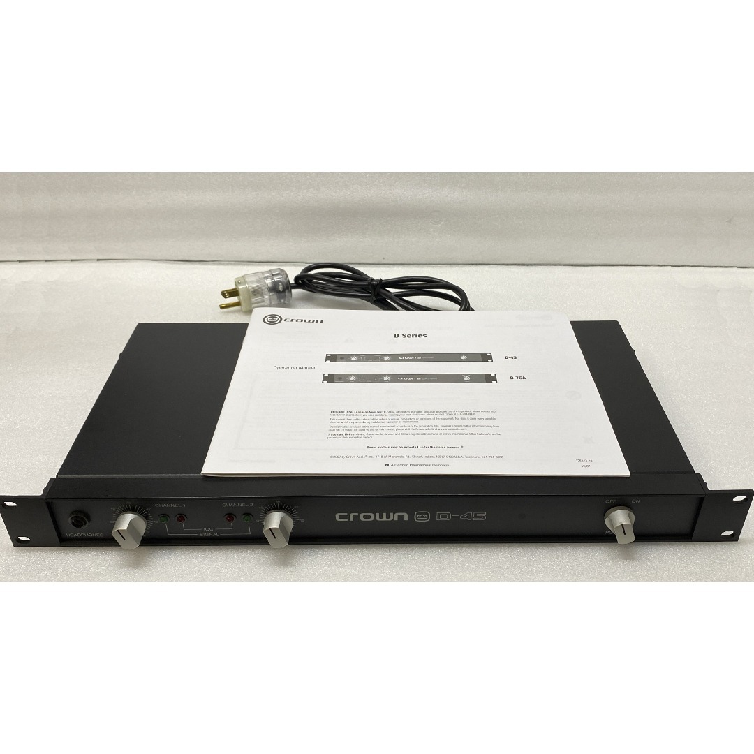 クラウン CROWN D-45 ステレオパワーアンプ 動作OK・美品 クラウン 7