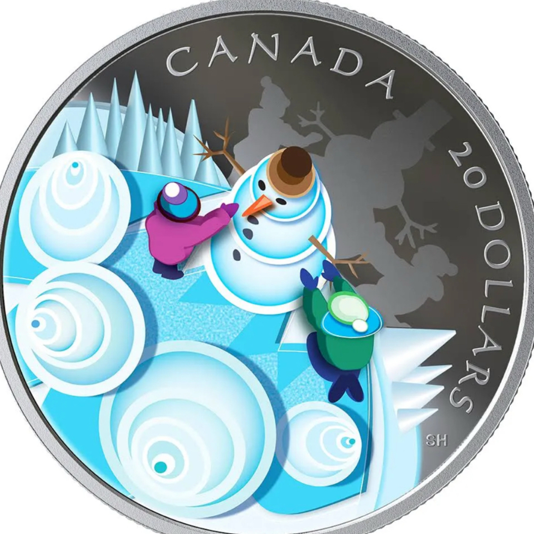 カナダ銀貨】2019年カナダ 純銀ミスティカル・スノー・デイ・コイン