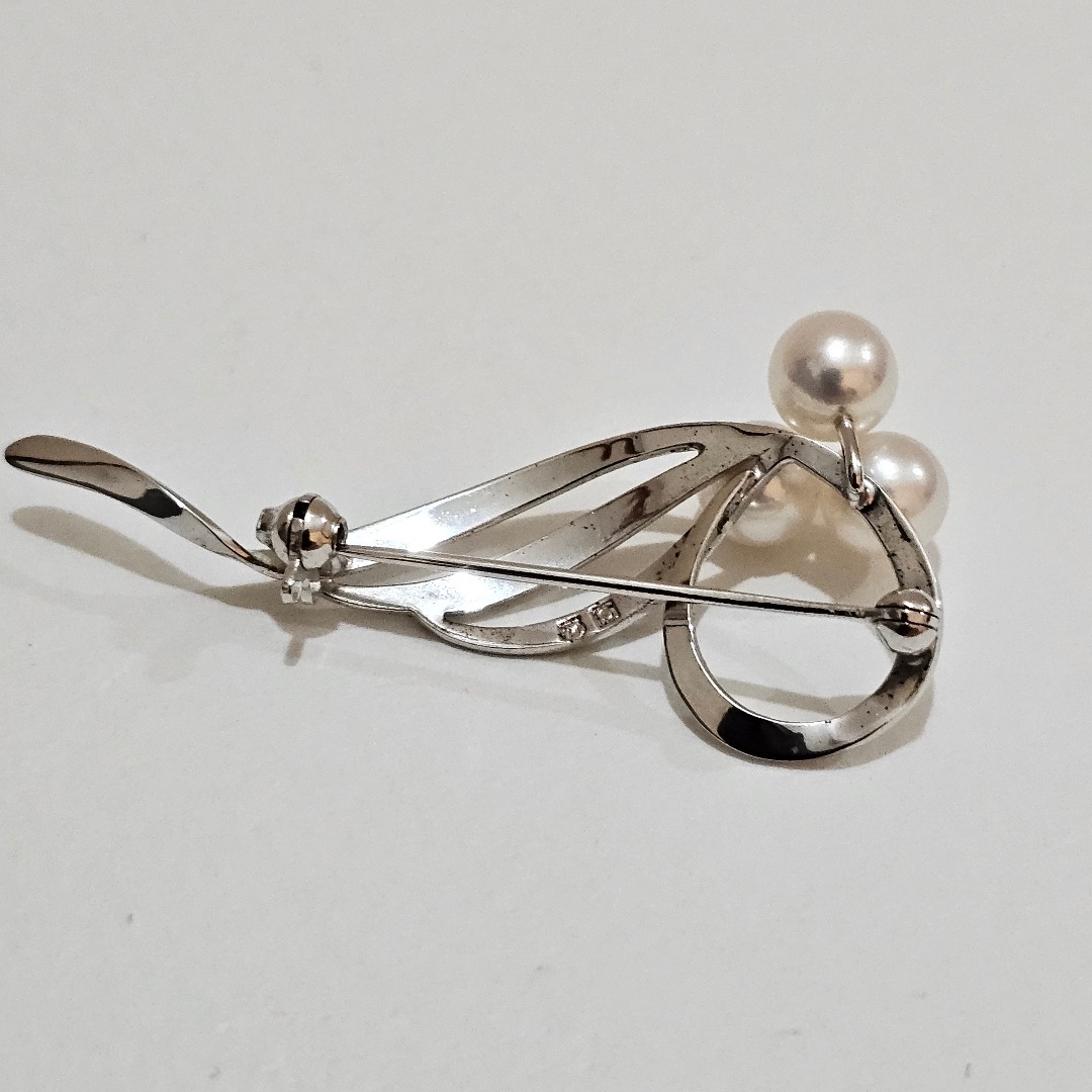 1735 ミキモトパールブローチSV925スターリングシルバー 1735 ミキモト