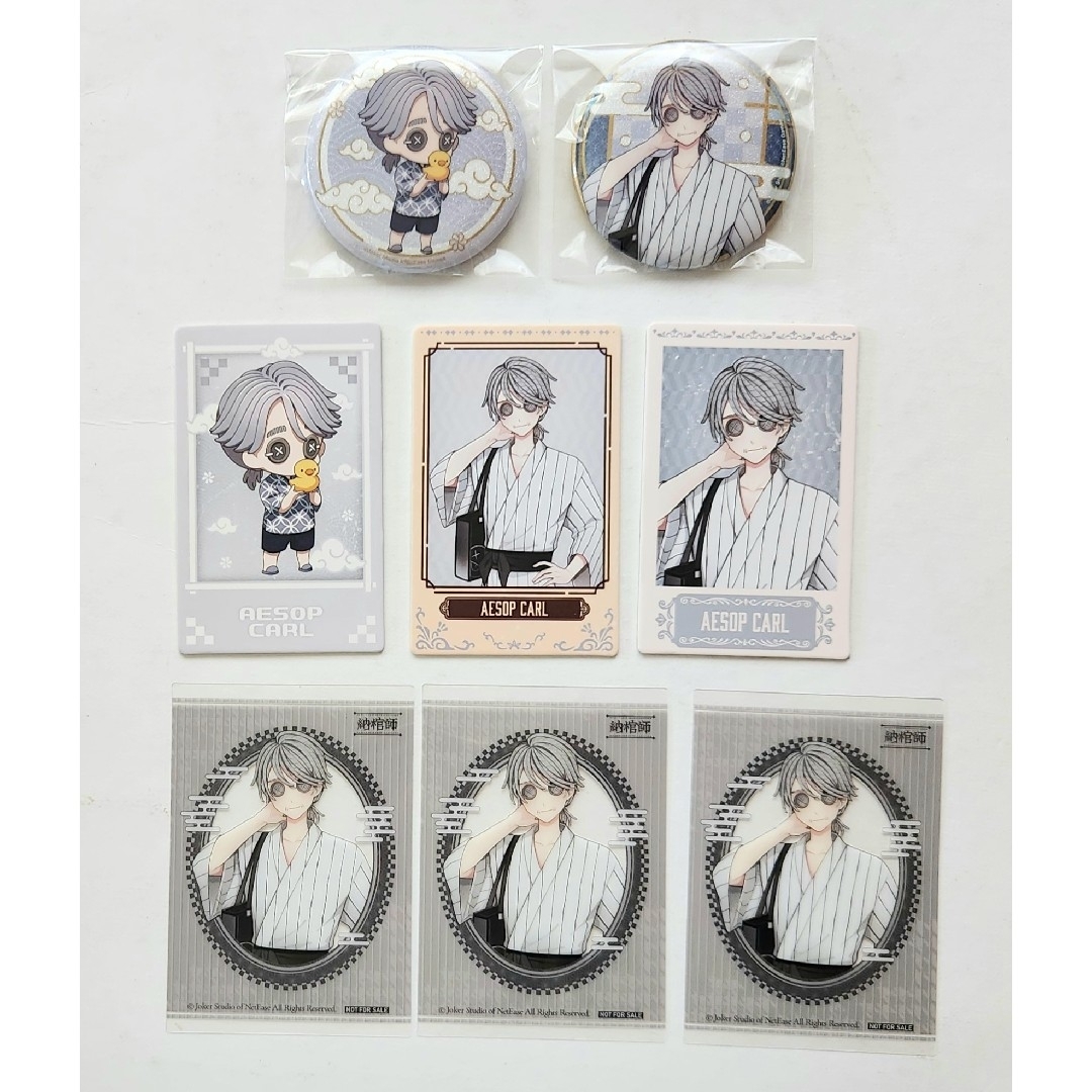 第五人格 極楽湯 納棺師 缶バッジ チェキ風カード クリアカード グッズ