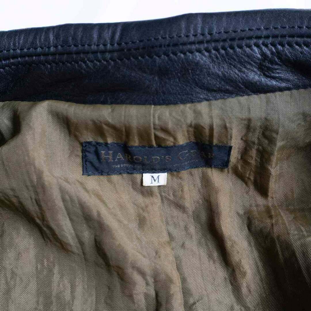 雰囲気抜群】HAROLD'S GEAR【レザー モーターサイクルコート】M ダーク