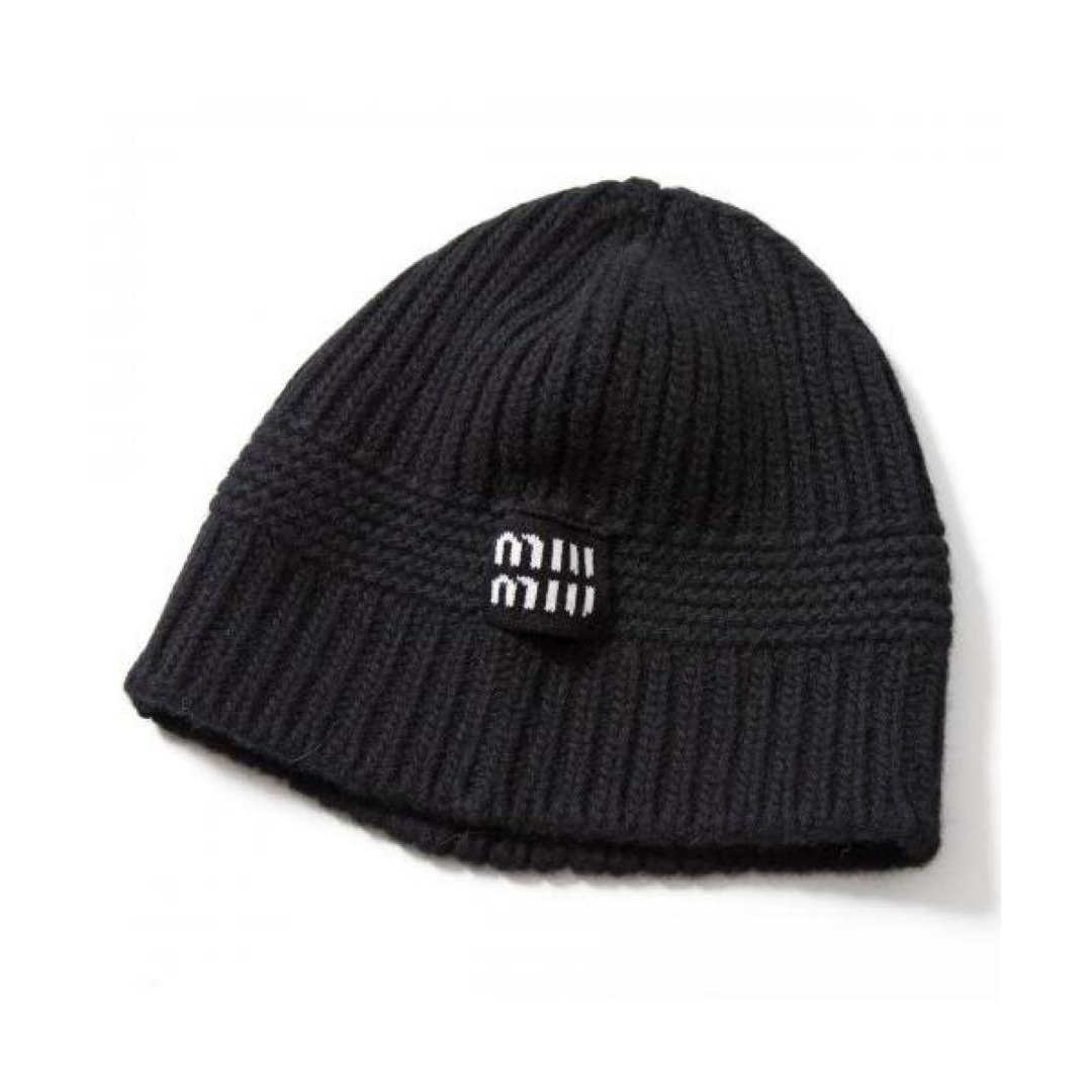 MIUMIU ミュウミュウ ニット帽/ビーニー Black