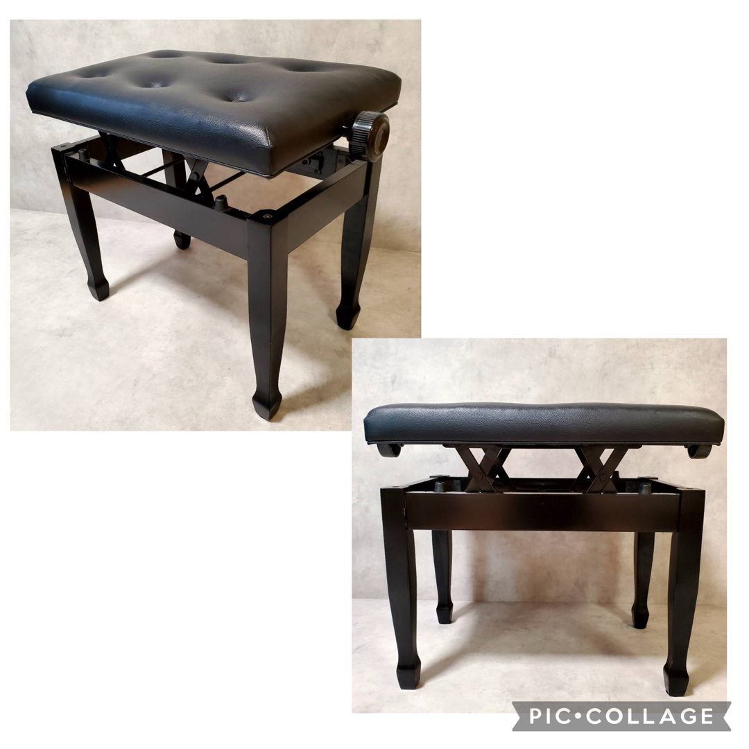 74707※ピアノ椅子（黒）☆送料無料 74707※ピアノ椅子（黒）☆送料無料