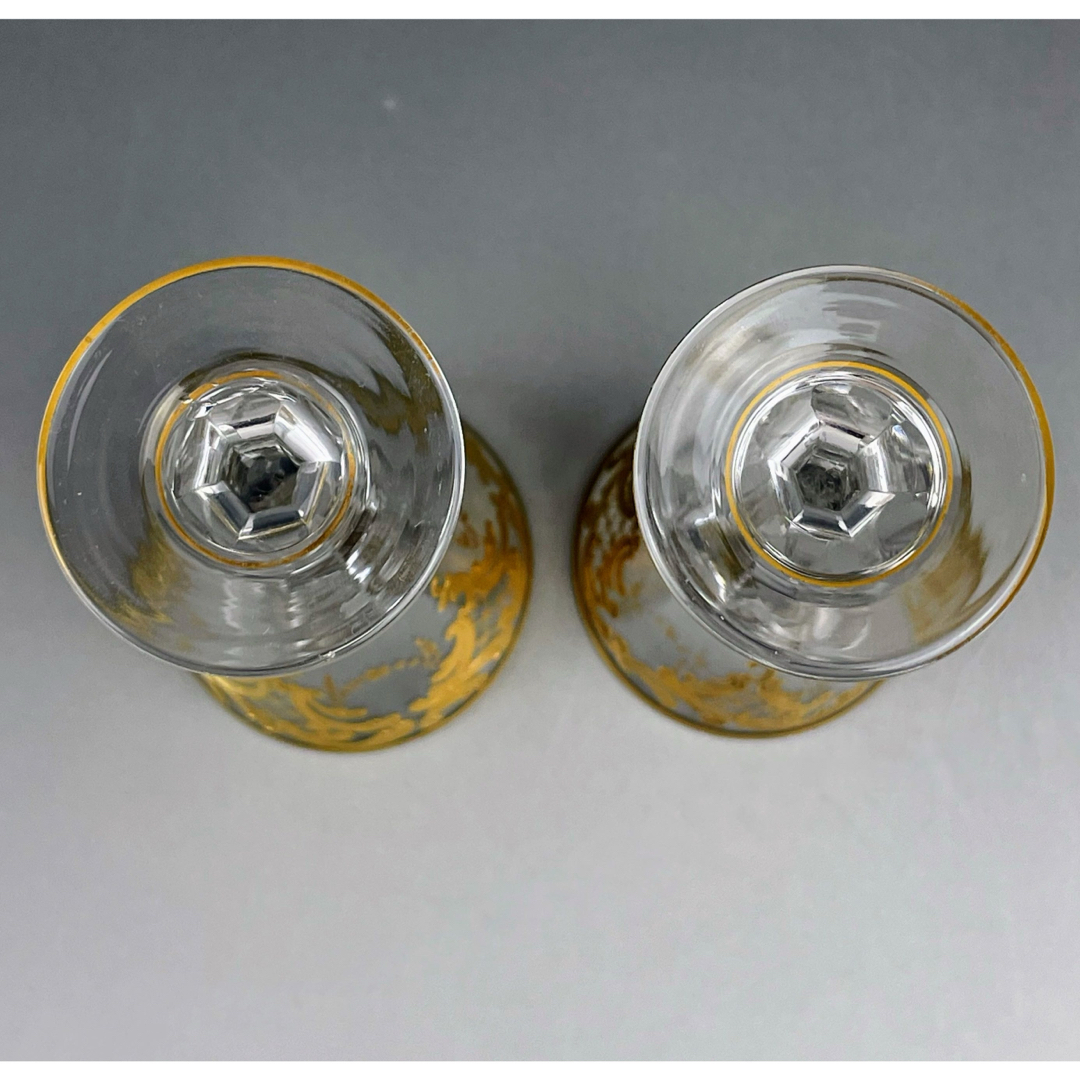 美品】モーゼル 金彩 ショットグラス リキュール 2客セット スプレン