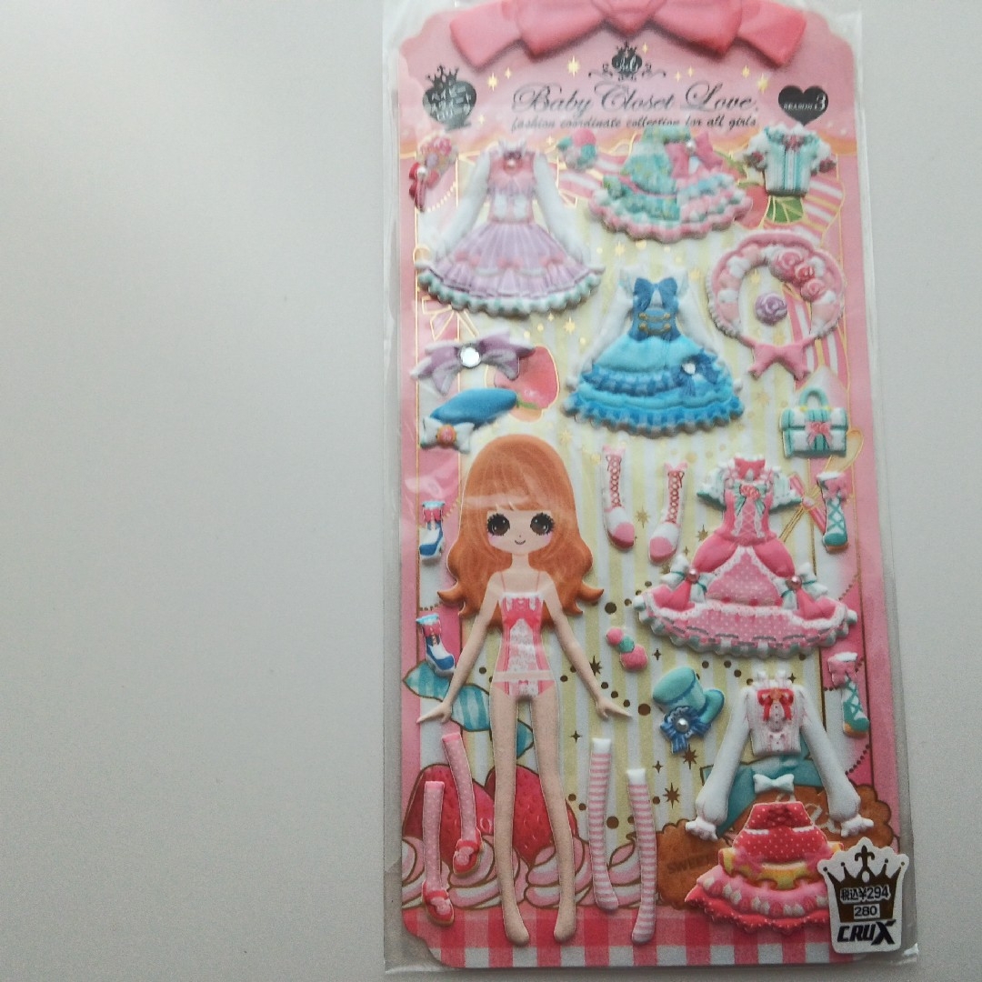 CRUX - 平成レトロ クラックス 着せ替えシール 3点セット レア 女児の