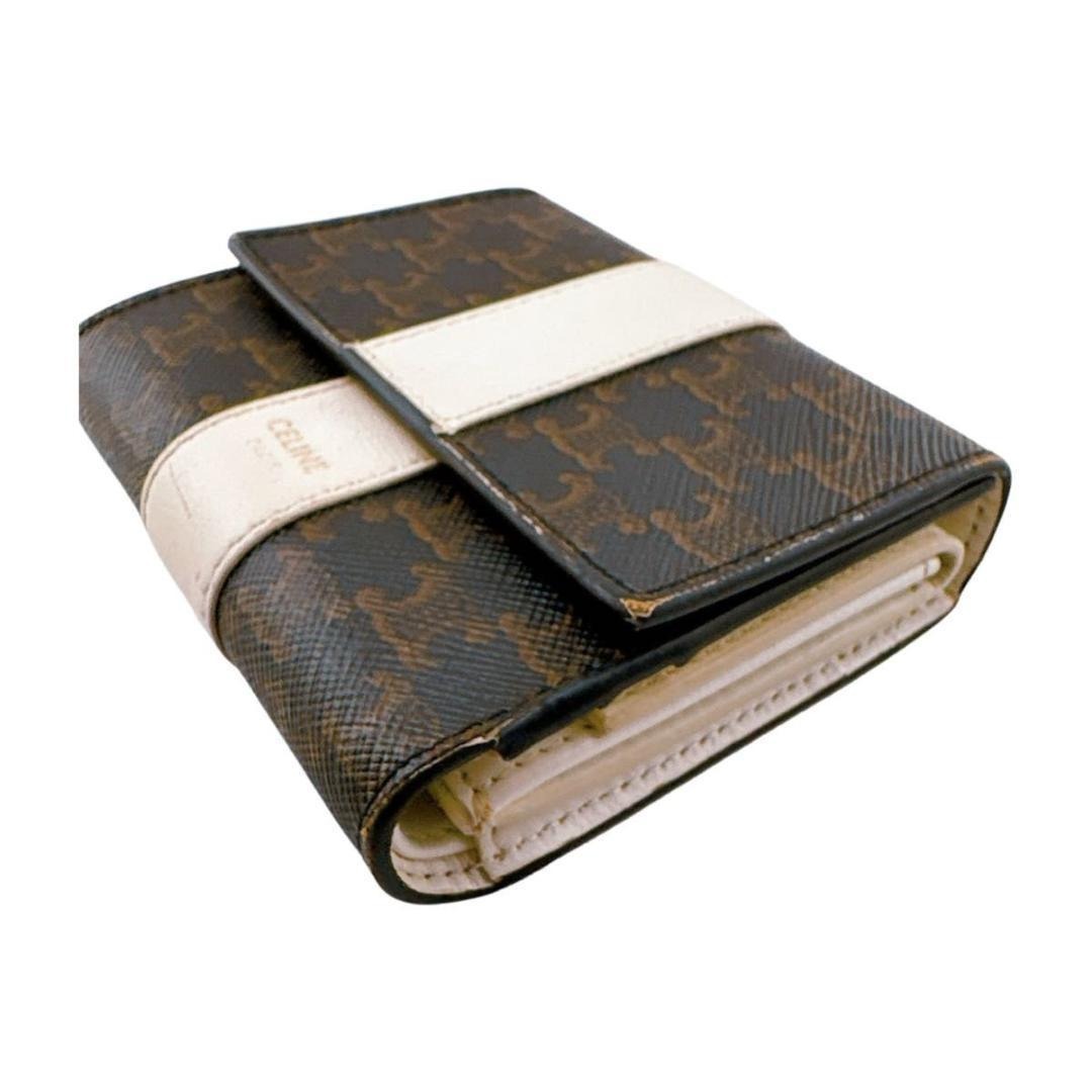 CELINE セリーヌ レザー トリオンフ マカダム 三つ折り財布