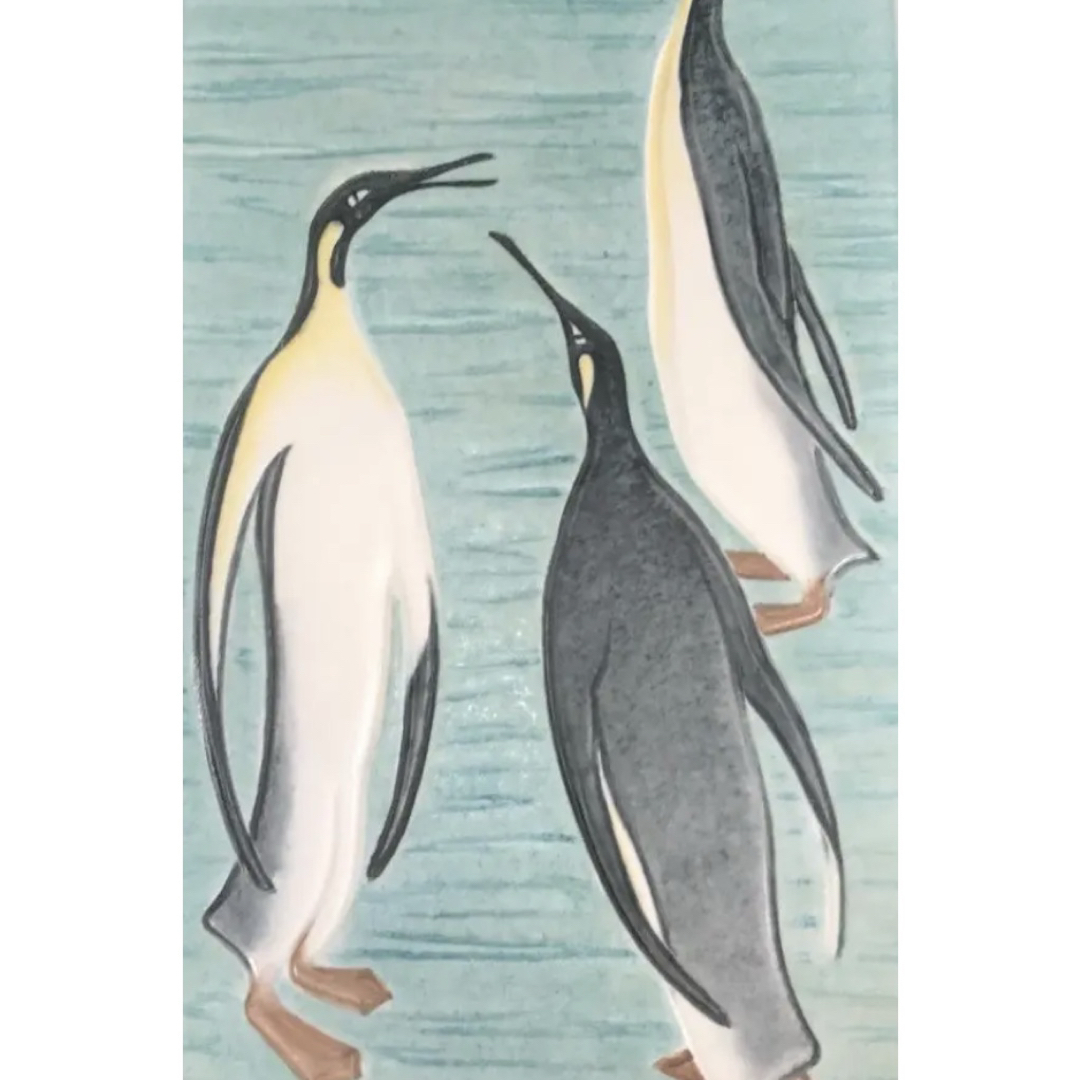 Meissen マイセン/※1級品 28cm大型陶板 ペンギン 美品 美術品/アンティーク