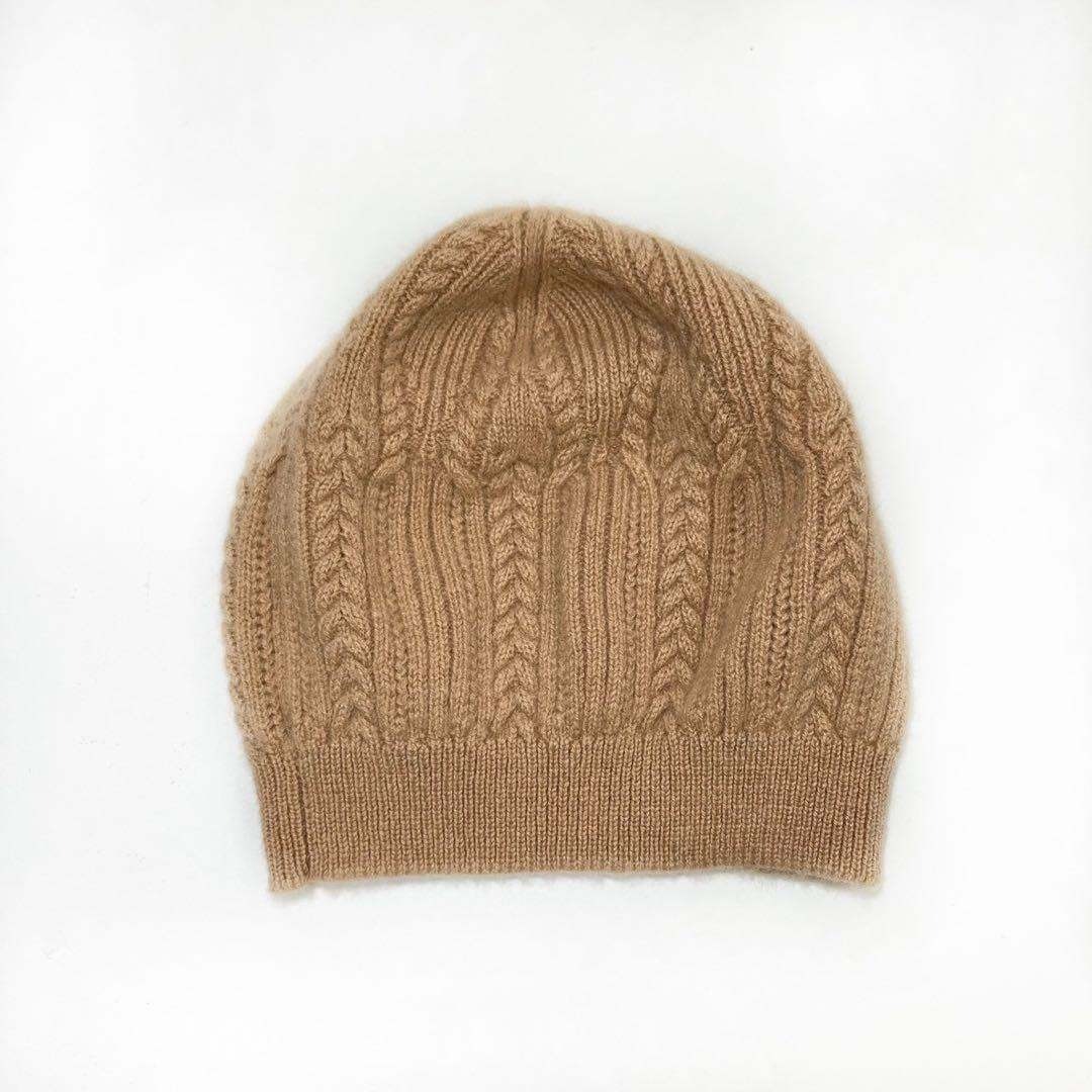 未使用】ヘレンカミスキー ニット帽 SELBY カシミヤ 100% ベージュ 帽子