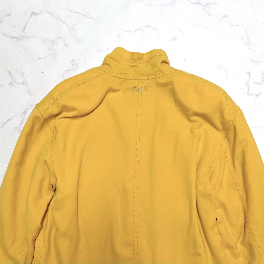 希少 伊太利屋 コート 動物ワッペン レモン色 裏総柄 レオパード XL相当