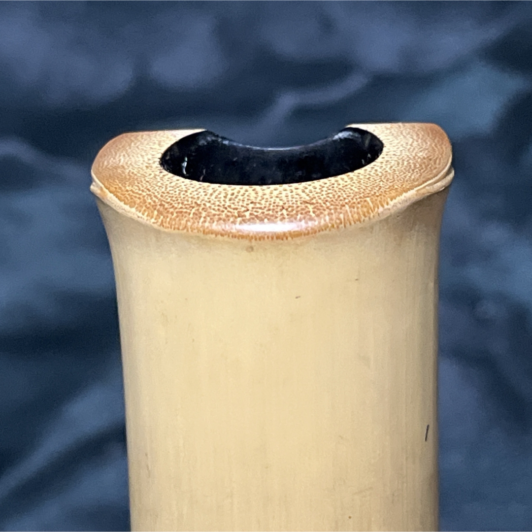 尺八 琴古流 在銘 竹治 1尺9寸管 中継ぎ籐巻き銀