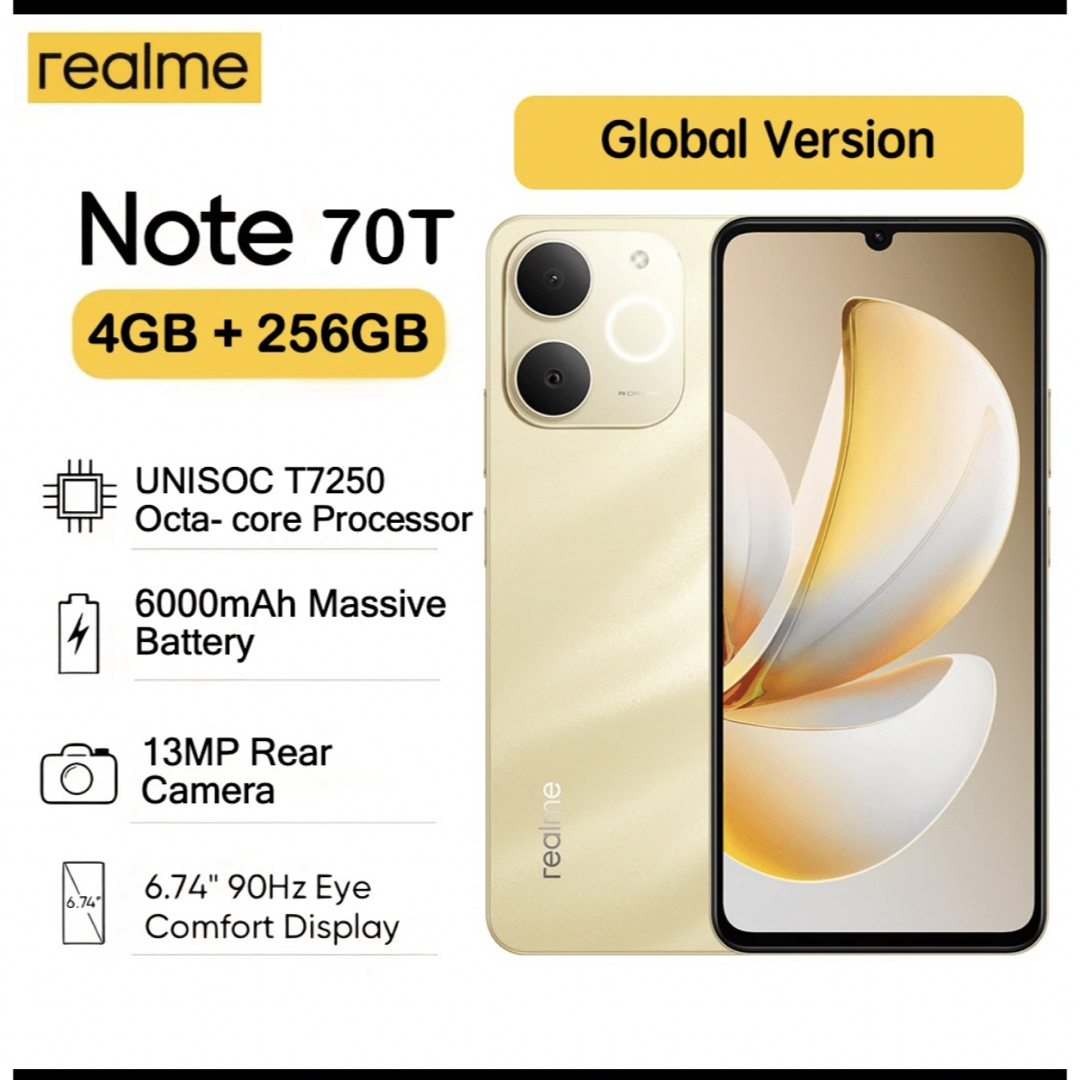 realme Note 70T 4GB+256GB Global Version