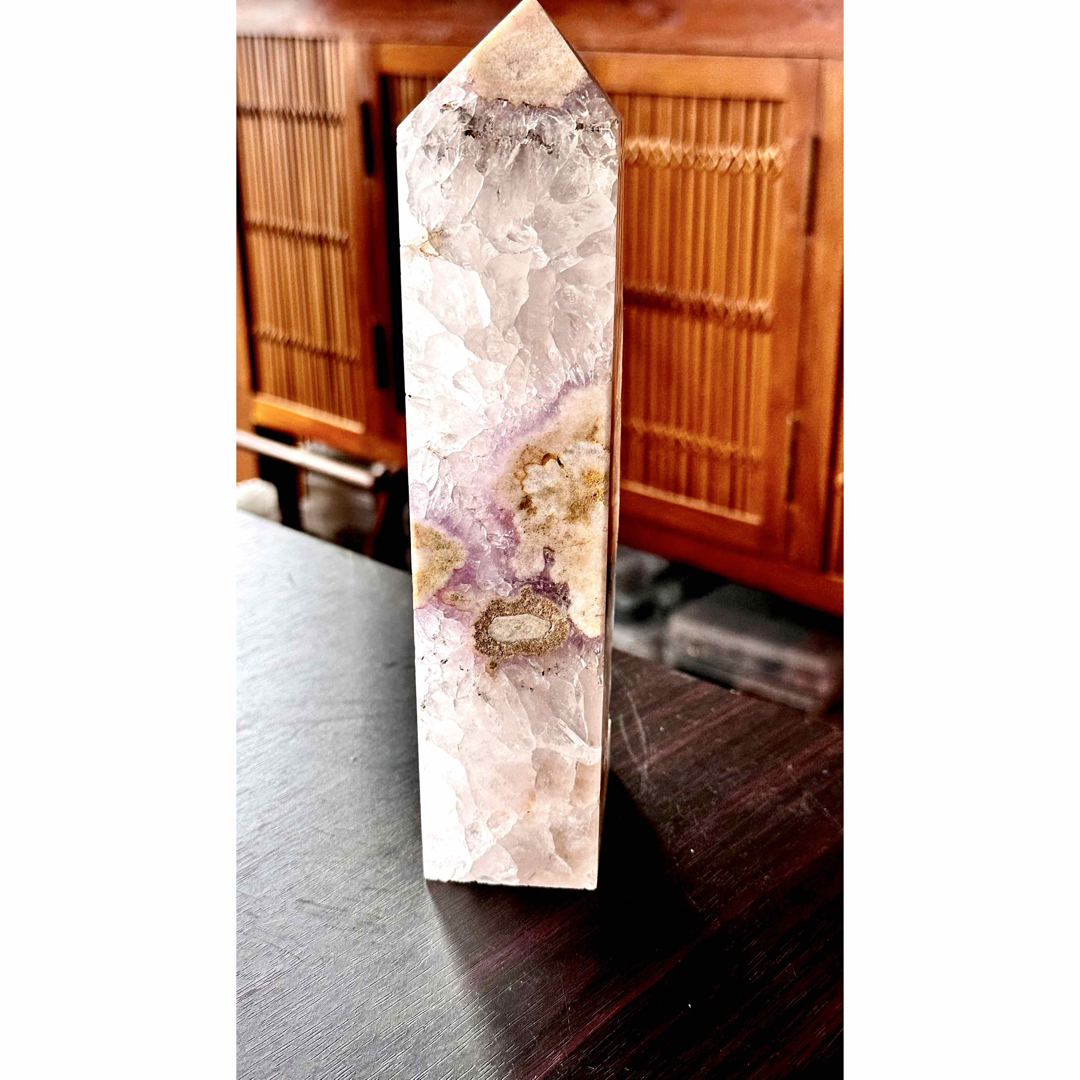 花咲くピンクアメジスト】 ザクザク結晶ポイント／大型1372g✨一点物