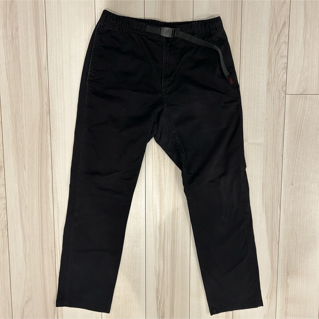 ポロラルフローレンノータックチノパンツP376刺繍ロゴ黒ワイドw54