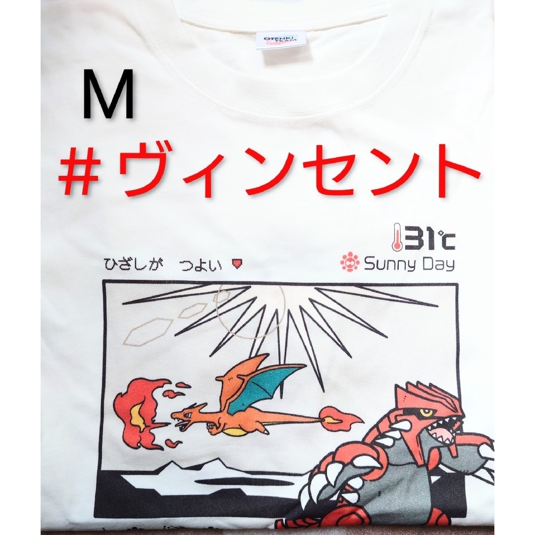 ポケモン POKE OTENKI TEAM Tシャツ グラードン リザードン M