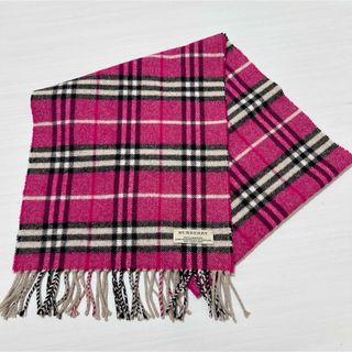 新品】バーバリー アウトレットセレクト チェック ピンク マフラー