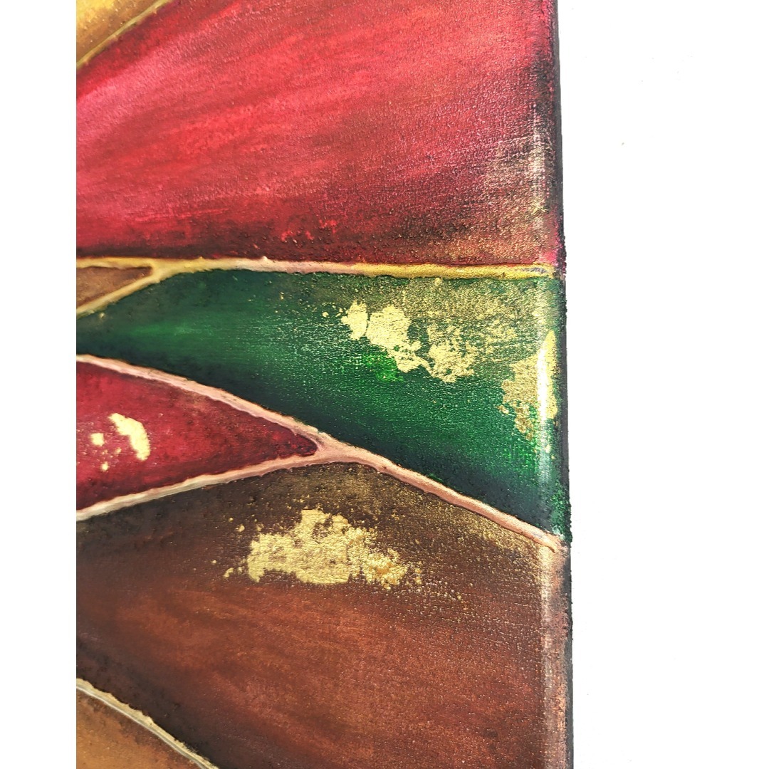 カルテット - 抽象画 24×33㎝ キャンバス F4号 原画1点のみ モダン画