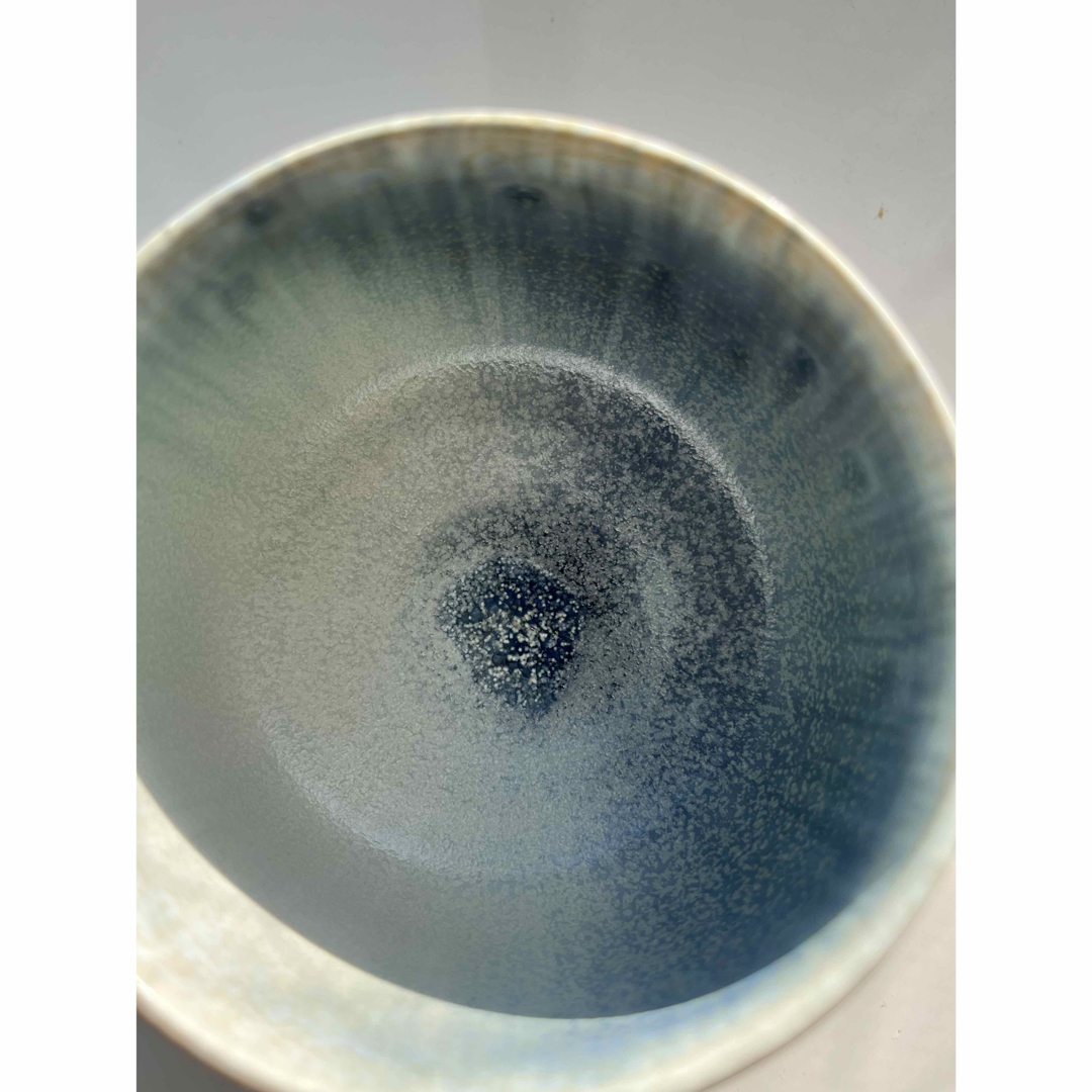 青と白のグラデーション茶碗 茶器