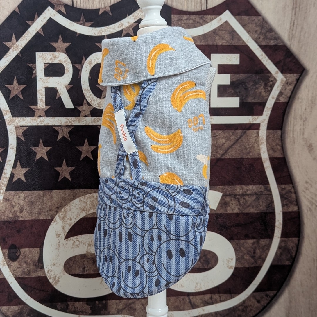 犬服ハンドメイド「サスペンダー風タンクトップ」 犬服 ハンドメイド