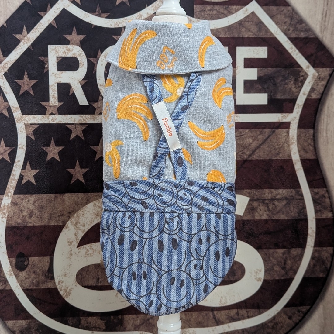 犬服ハンドメイド「サスペンダー風タンクトップ」 犬服 ハンドメイド