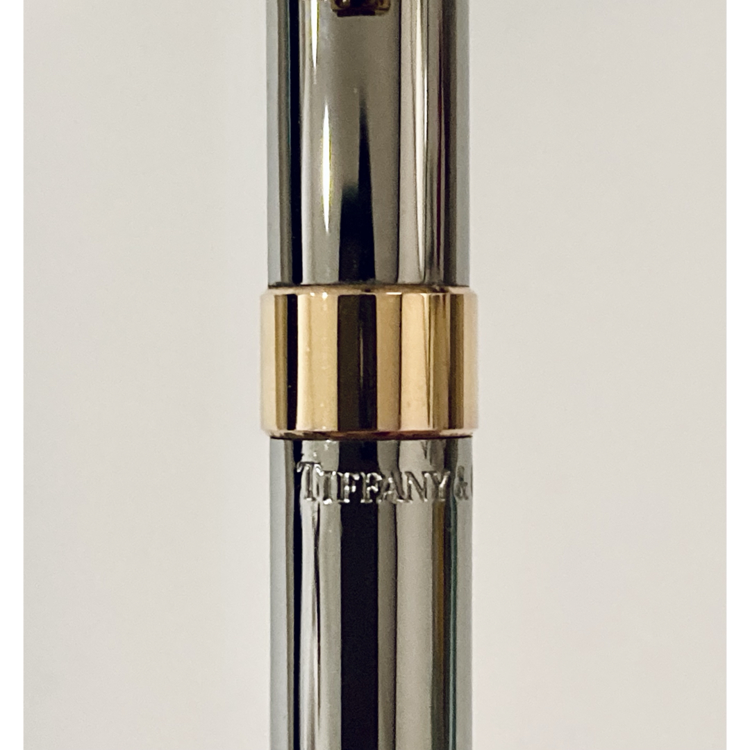 美品◇ティファニー Tクリップ高級ボールペン Tiffany ルテニウム