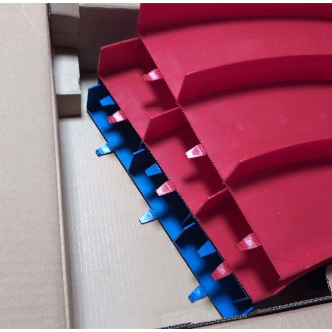 2個セット ミニ四駆 ジャパンカップ コース サーキット カーブ 赤青