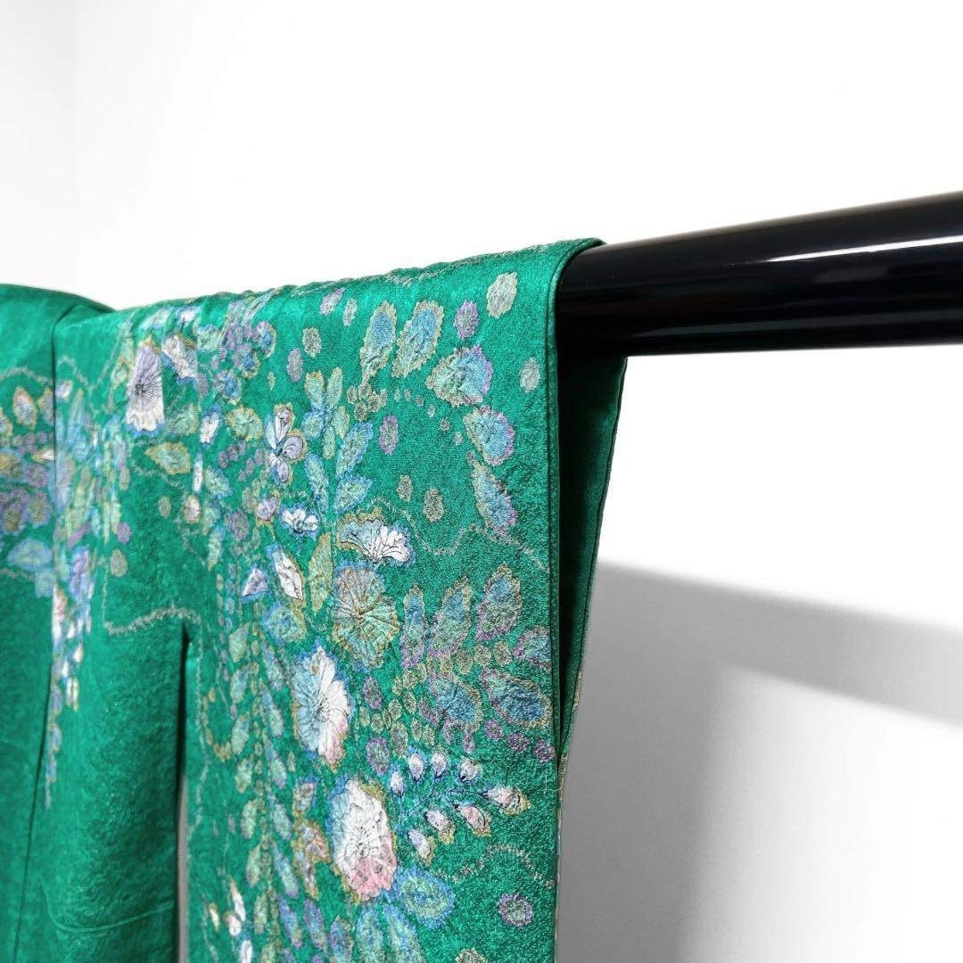 作家もの 振袖 辻ヶ花 絞り 金彩 金通し 藤 成人式 着物 101b d