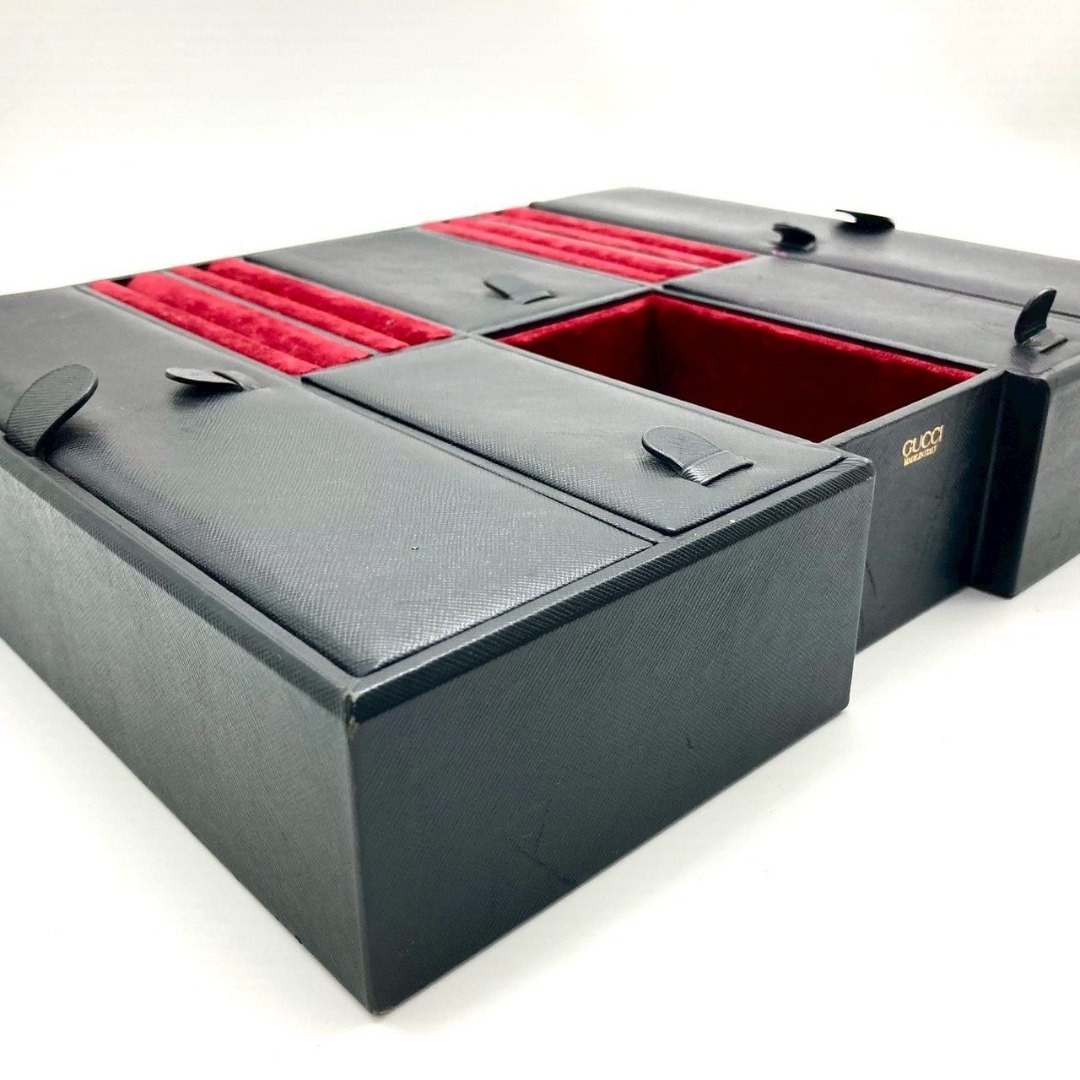 グッチ ジュエリーケース アクセサリーボックス ブラック レッド 70926