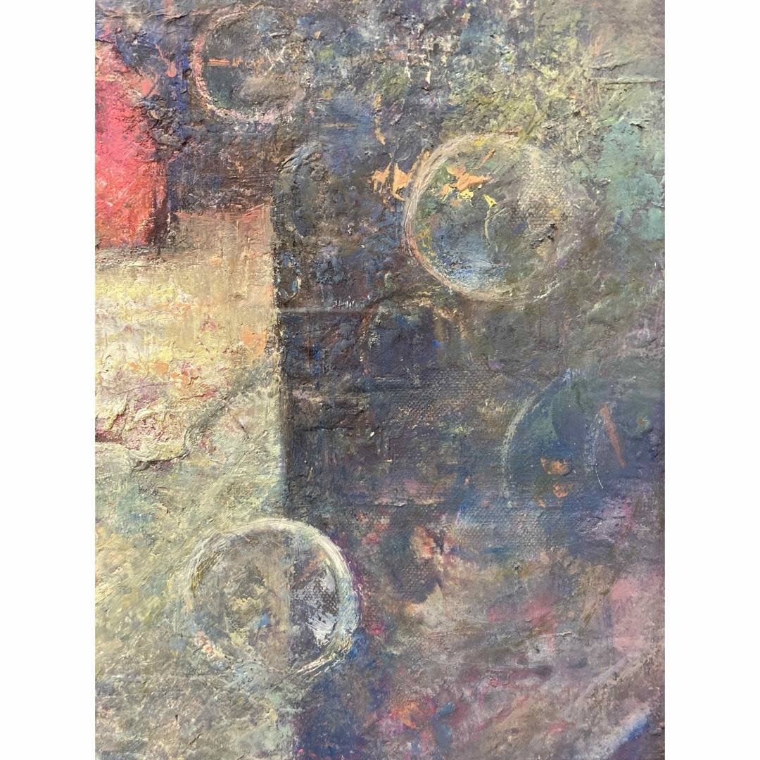 油絵 油彩 肉筆 「少女とシャボン玉」<大里光春> 美術年鑑掲載作家　サイン有り 油絵 油彩 肉筆 「少女とシャボン玉」<大里光春> 美術年鑑掲載作家