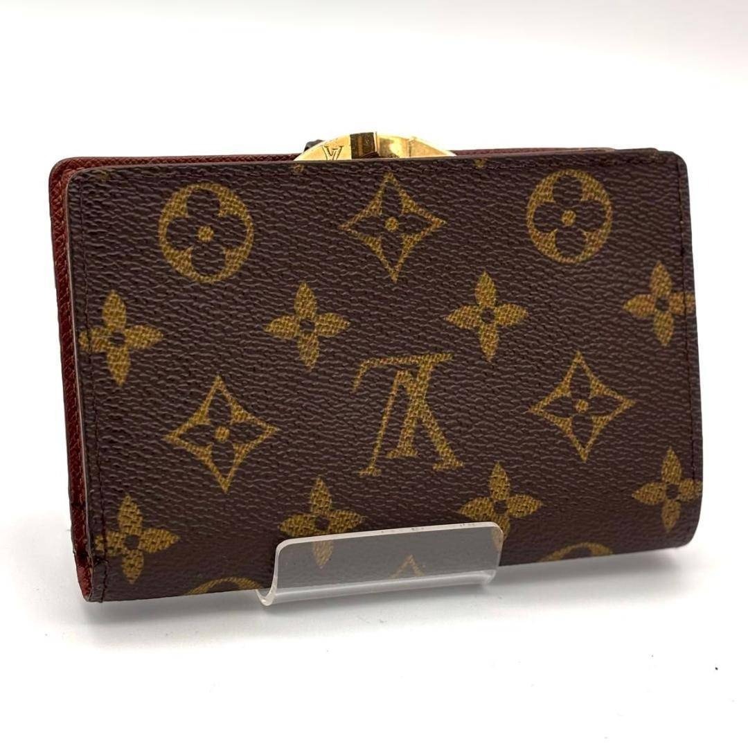 ルイヴィトン モノグラム ヴィエノワ がま口 二つ折り財布 コンパクト