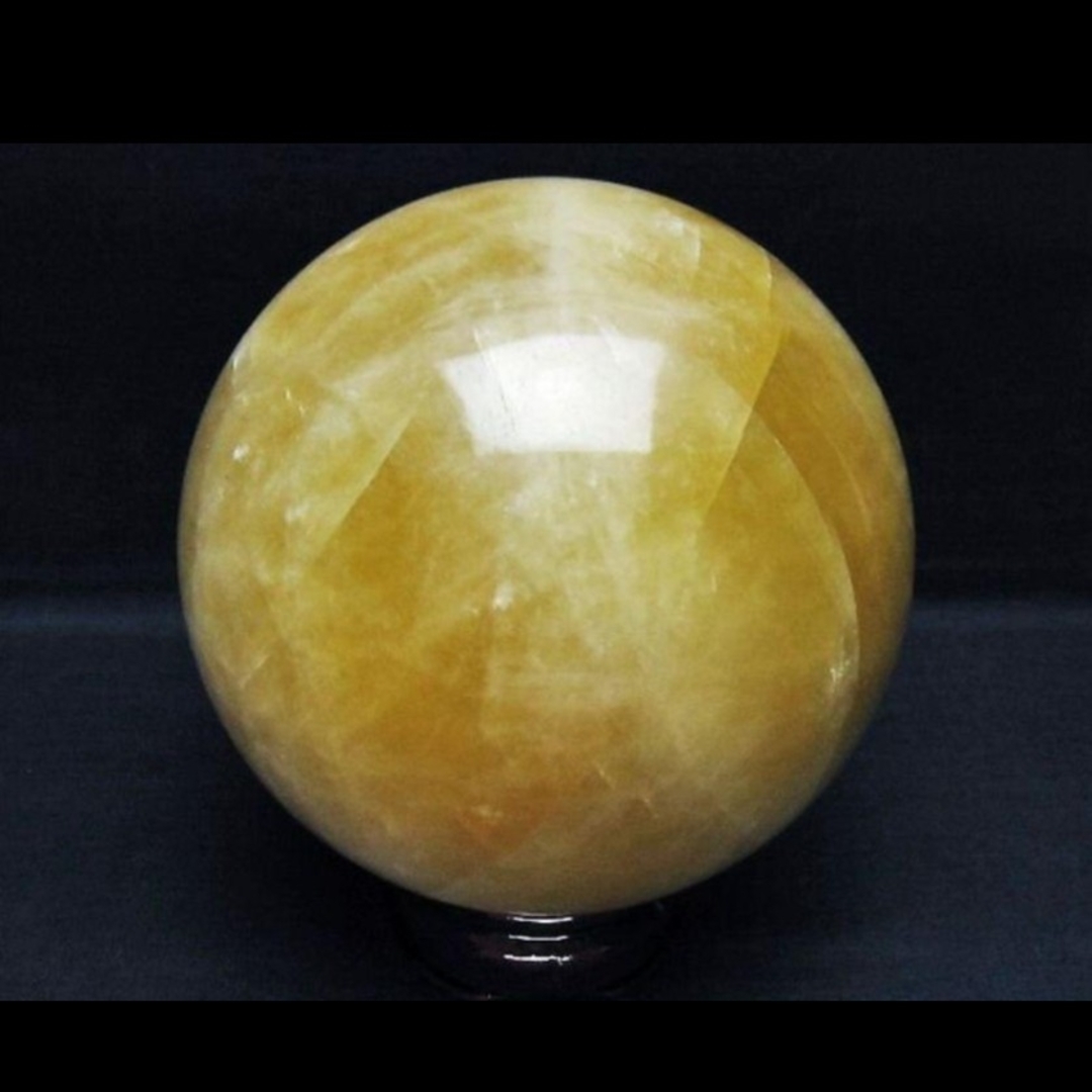 ハニーカルサイト 丸玉 スフィア 2.6Kg 天然石 ② ハニーカルサイト 丸
