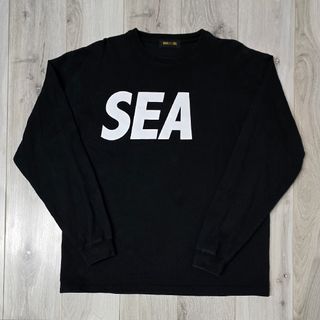 Windandsea SEA ロンT ヴィンテージ加工XLサイズ ブラック 古着WIND
