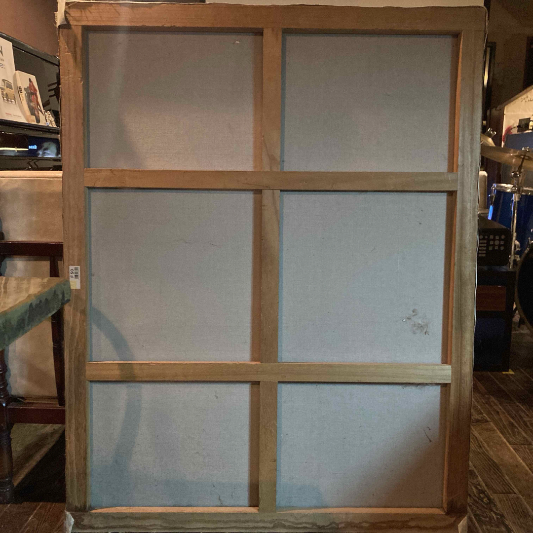 絵画】50号 無題 花の絵 (アクリル絵具 蝋 油性マーカー) 極彩色