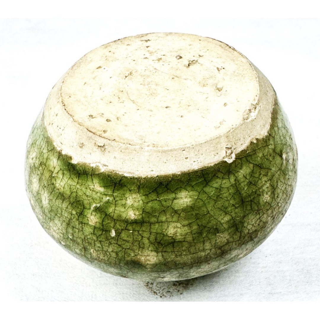 宋時代 緑釉壷 緑釉壷 伝世品焼物 ウブ品 茶道具 中国