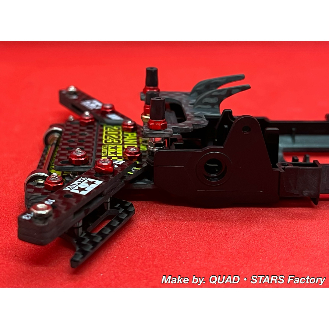 ミニ四駆・VZ用】1軸リヤアンカー＋リヤスキッド＋モーター押さプレート