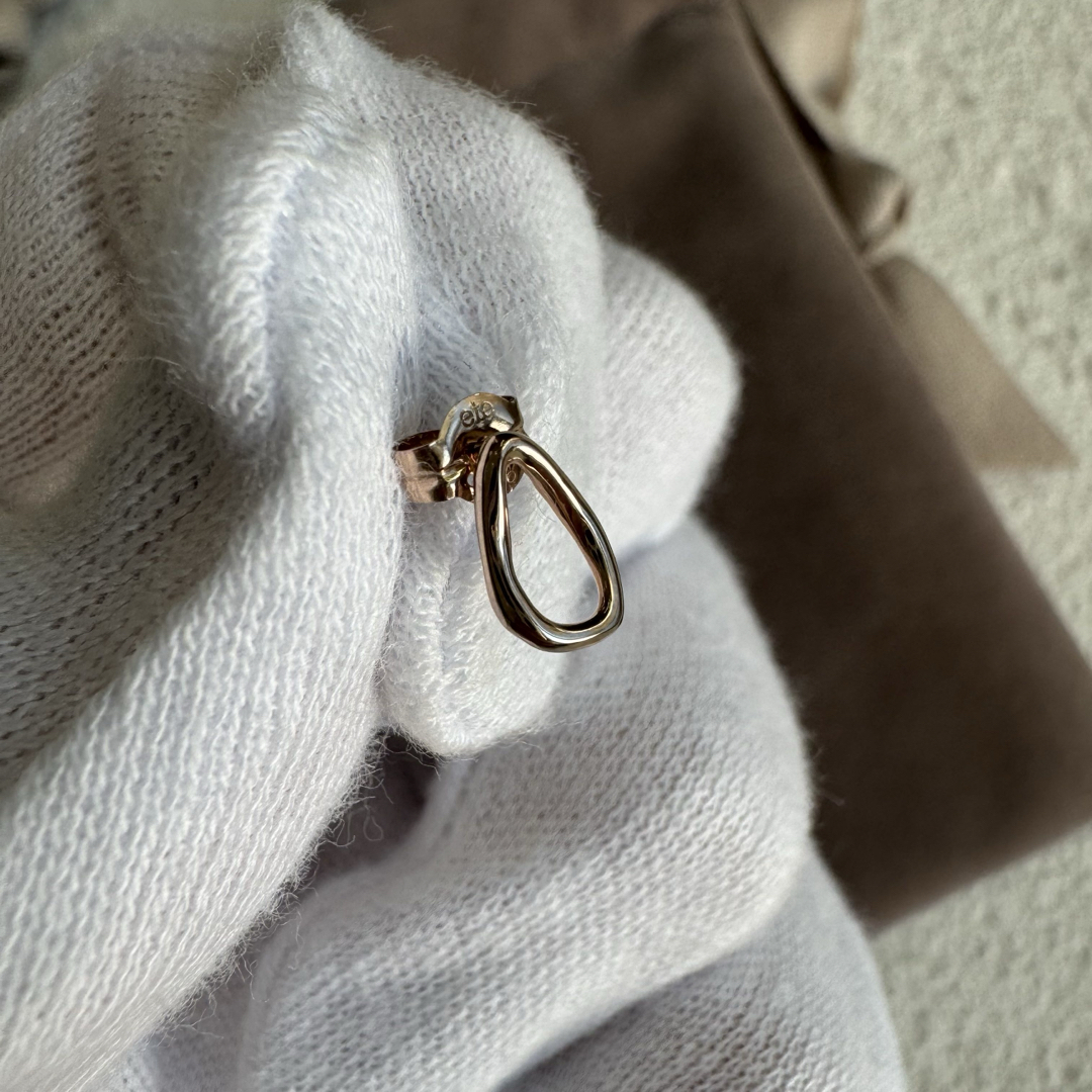 ete エテ ドロップ チェーン ピアス SV925 K18 ニッケルフリー